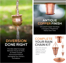 Load image into Gallery viewer, Marrgon 2 Inch Copper Gutter Adapter - Rain Chain Hanger &amp; Diverter