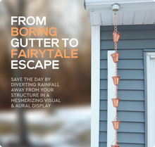Load image into Gallery viewer, Marrgon Copper Rain Chain with Bell Style Cups for Gutter Downspout Replacement