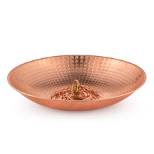 Load image into Gallery viewer, Marrgon 11&quot; Copper Anchoring Basin - Hammered Metal Bowl for Rain Chain Downspouts